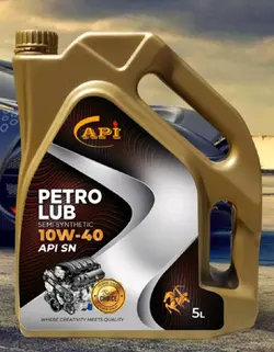 روغن موتور API Petrolub 10W40 SN پنج لیتری کارتن ۴ تایی