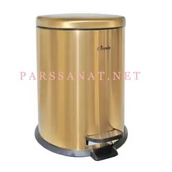 سطل زباله زیبا سرکوله مدل 20 لیتری طلایی