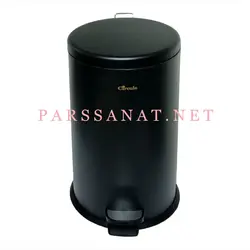 سطل زباله مشکی مات سرکوله 20 لیتری