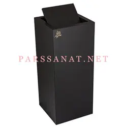 سطل زباله درب بادبزنی مینیاتور مدل مربعی