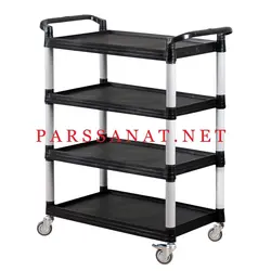 چرخ حمل غذا رستورانی مدل 4 طبقه