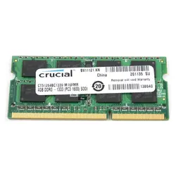 رم لپ تاپ کروشیال مدل 1333 DDR3 PC3 10600s 4GB