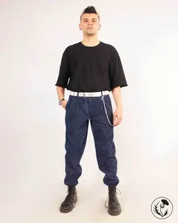 شلوار کبریتی رنگ آبی نفتی - پیچازی Pchazee