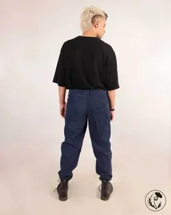 شلوار کبریتی رنگ آبی نفتی - پیچازی Pchazee