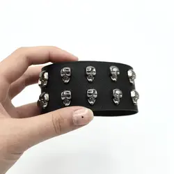 دستبند چرمی مدل اسکلت دو لاین - قیمت و خرید دستبند اسکلت