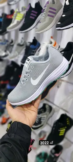 کفش اسپرت مردانه مدل نایک رویه بافت زیره رنگی