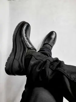 کفش مجلسی اداری مردانه_مدل رویه خطی لژ پشت