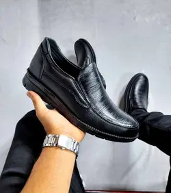 کفش مجلسی اداری مردانه_مدل رویه خطی لژ پشت