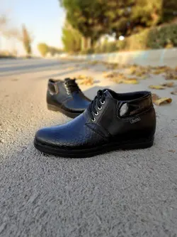 نیم بوت مردانه طرح چرم_طرح پولک