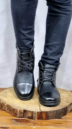 آفر محشر این هفته کفش نیم بوت ساقدار مردانه پسرانه ی مدل ساده بندی بغل سگکی