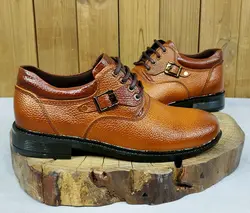 فروش ویژه این هفته کفش مجلسی مردانه طبی باچرم طبیعی تبریز شیک و متفاوت عسلی