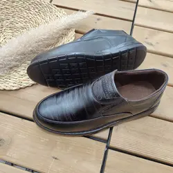 تخفیف فوق العاده کفش اداری مجلسی طبی مردانه پسرانه مدل اکو بدون بند زیره نرم و با کیفیت مشکی