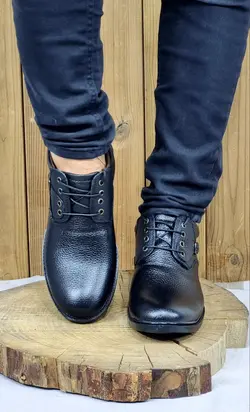 فروش ویژه این هفته کفش مجلسی مردانه طبی باچرم طبیعی تبریز منحصر به فرد بندی سگکی مشکی