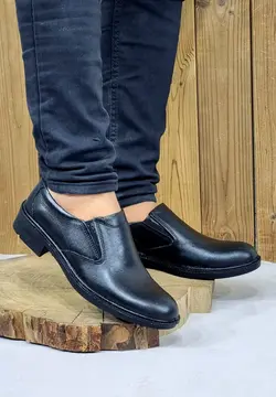 فروش ویژه این هفته کفش مجلسی مردانه با کیفیت باچرم طبیعی تبریز زیره طبی مشکی