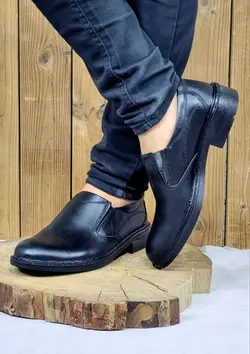 فروش ویژه این هفته کفش مجلسی مردانه با کیفیت باچرم طبیعی تبریز زیره طبی مشکی