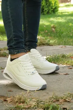 فروش فوق العاده کفش کتونی اسپرت مردانه پسرانه مدل اسکیچرز زیره پیو کپسولی سفید 2375