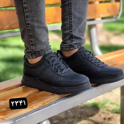 حراج استسنایی کفش مردانه راحتی طبی مجلسی واداری رویه هورس مشکی2341