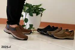 حراج استثنایی کفش مردانه راحتی طبی مجلسی واداری مدل کت زیره دور دوخت شده قهوه ای عسلی 2025