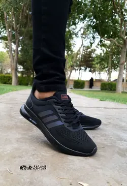 حراج استثنایی کفش کتونی اسپرت مردانه وپسرانه مدل اسپیسر ادیداس مناسب برای افراد خاص پسند مشکی تمام