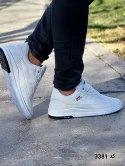 حراج ویژه کفش کتونی اسپرت ونس مدل تامی مردانه پسرانه جدید و خاص سفید تمام