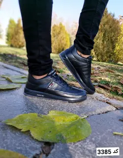 حراج فوق العاده کفش کتونی اسپرت ونس مدل تامی مردانه پسرانه  خوش پا مشکی تمام