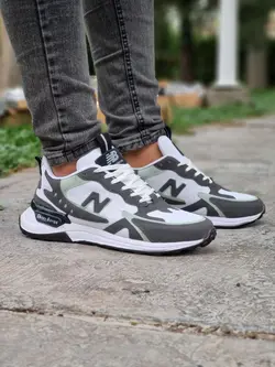 فروش ویژه کفش کتونی اسپرت مردانه مدل نیوبالانس جدید و زیبا طوسی سبز