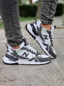 فروش ویژه کفش کتونی اسپرت مردانه مدل نیوبالانس جدید و زیبا طوسی سبز