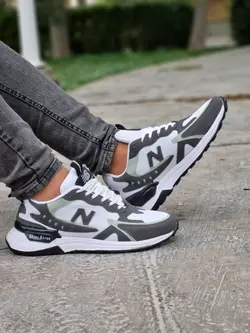 فروش ویژه کفش کتونی اسپرت مردانه مدل نیوبالانس جدید و زیبا طوسی سبز