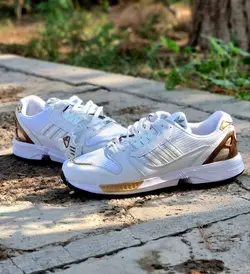 حراج واقعی کفش کتونی اسپرت مردانه مدل ادیداس zx بادوام و باکیفیت سفید3601