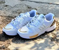 حراج واقعی کفش کتونی اسپرت مردانه مدل ادیداس zx بادوام و باکیفیت سفید3601