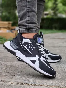 فروش ویژه این هفته کفش کتونی اسپرت مردانه پسرانه مدل نیوبالانس خاص وبروز و جذاب مشکی سفید