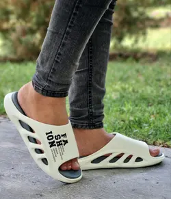 حراج استثنایی دمپایی مردانه و پسرانه خاص و جدید رنگ کرمی زیره طوسی