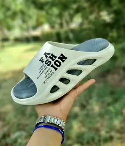 حراج استثنایی دمپایی مردانه و پسرانه خاص و جدید رنگ کرمی زیره طوسی