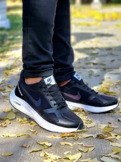 حراج باورنکردنی کفش کتونی اسپرت مردانه و پسرانه مدل نایک اسپیسر زیره پیو طبی رنگ مشکی زیره سفید راحت و زیبا