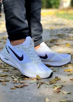 حراج باورنکردنی کفش کتونی اسپرت مردانه و پسرانه مدل نایک اسپیسر بی نهایت راحت و با کیفیت رنگ سفید نایک مشکی زیبا و شیک