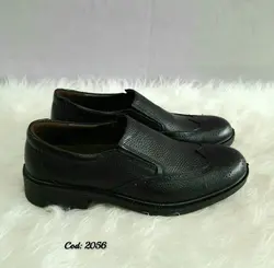 کفش اداری طبی مردانه مدل چرم طبیعی هشترک