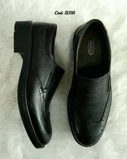 کفش اداری طبی مردانه مدل چرم طبیعی هشترک