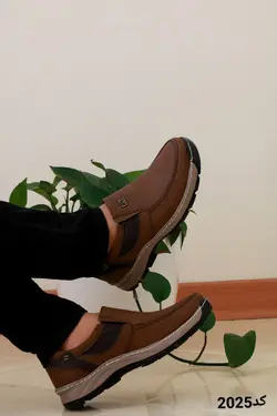کفش اداری طبی مردانه مدل رویه هورس ساده عسلی