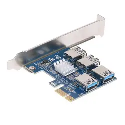 کارت تبدیل پورت PCIe x1 به 4 پورت USB x16 گرافیک - فروشگاه اینترنتی پاورساپ