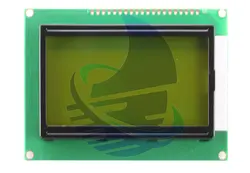 LCD کاراکتری 128*64 سبز فریم بزرگ KS0108