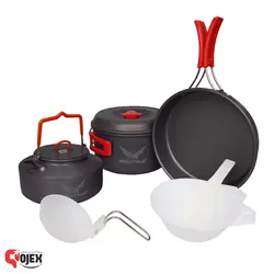 ست ظروف کوهنوردی دو نفره درب فلزی اسنوهاوک مدل C11-D55A
