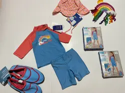 مایو آنتی uv طرح خورشیدو رنگین کمان