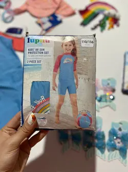 مایو آنتی uv طرح خورشیدو رنگین کمان