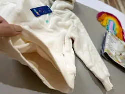 هودی سفید طرح دوزی آبی