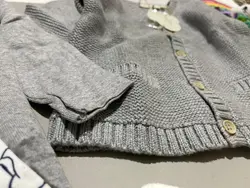 ژاکت بافت طوسی ضخیم