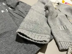 ژاکت بافت طوسی ضخیم