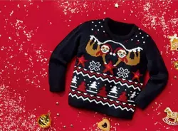 پلیور بافت چراغدار طرح کریسمسی