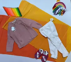 شلوار بافت گرم سفید