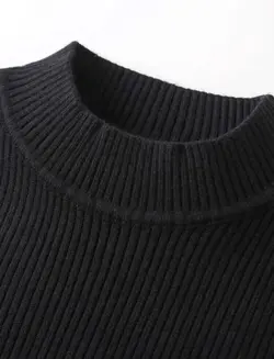 بلوز بافت کبریتی یقه ۳سانتی مشکی