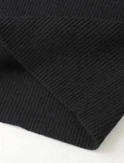 بلوز بافت کبریتی یقه ۳سانتی مشکی